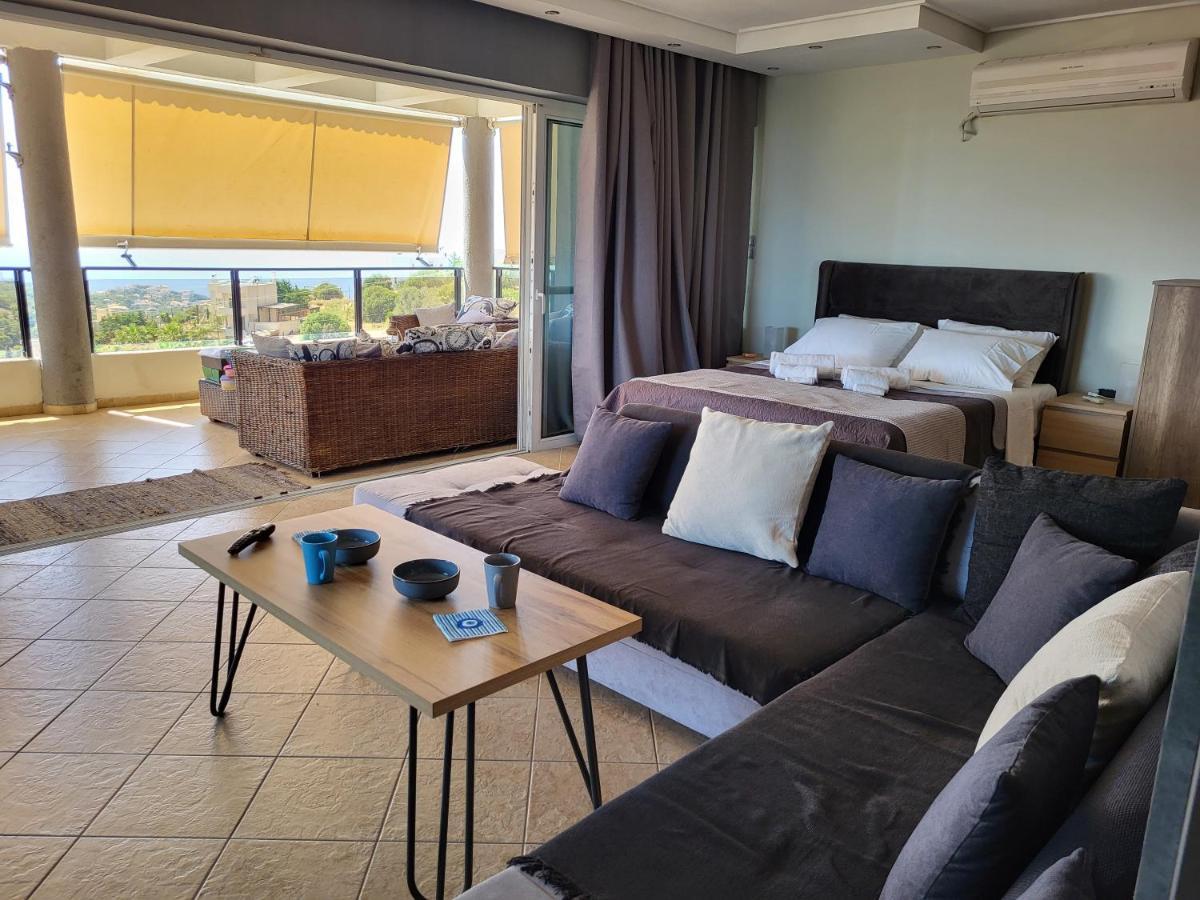 "Stergiou Luxury Apartment 2Nd Floor" Με Κοινη Πισινα Saronida Eksteriør billede
